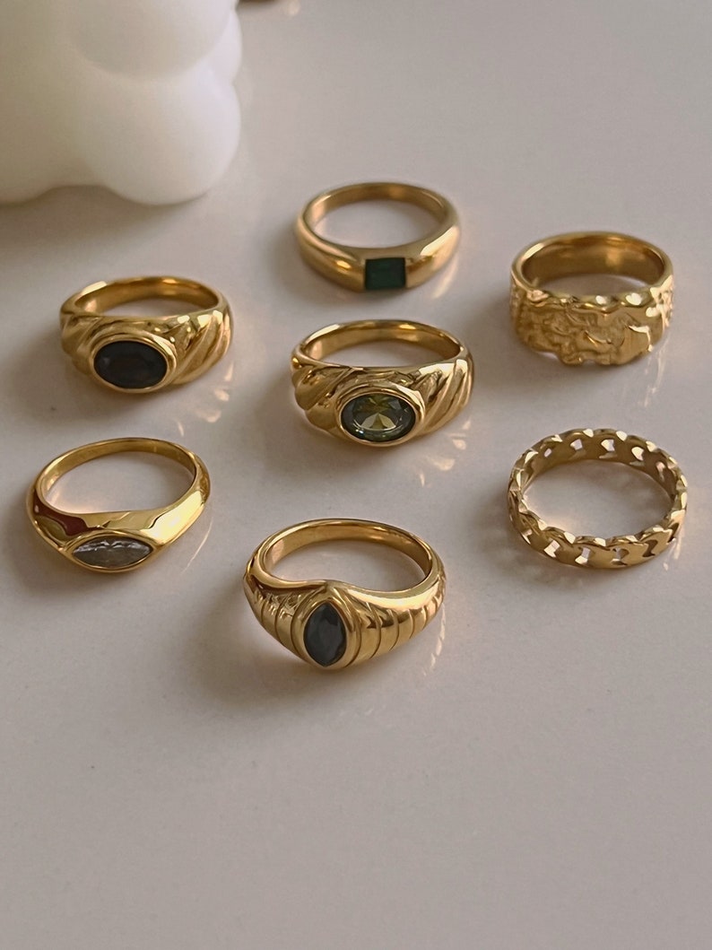 Gold Non Tarnish Ring Gold Chunky Dome Ring Thick Gold - Etsy