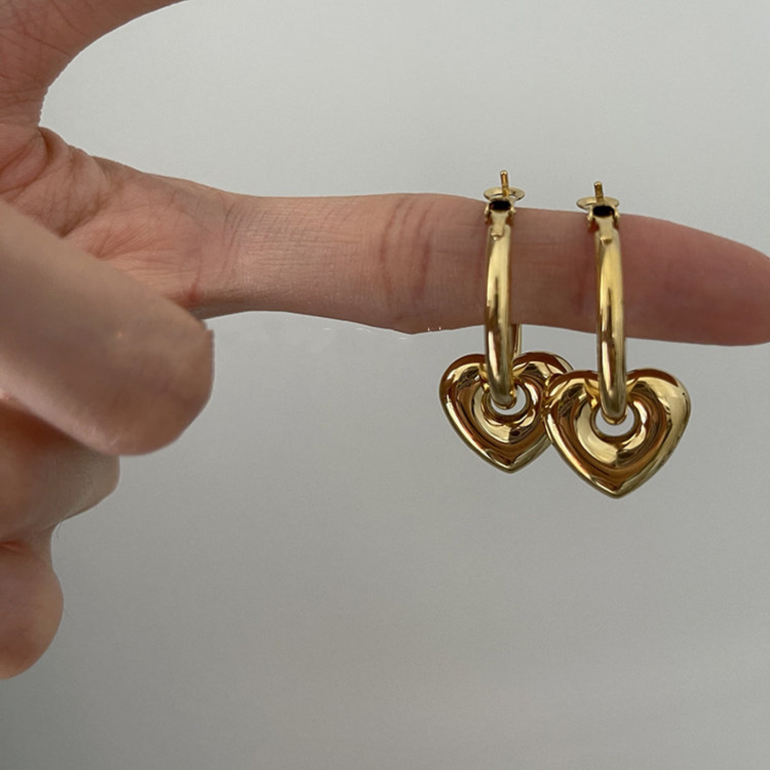 Gold Hoop Earrings from Etsy