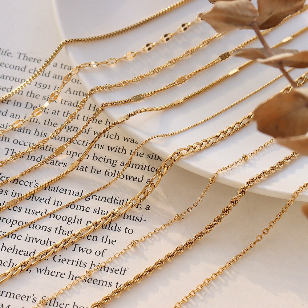 18k gold 2024 plated chain price