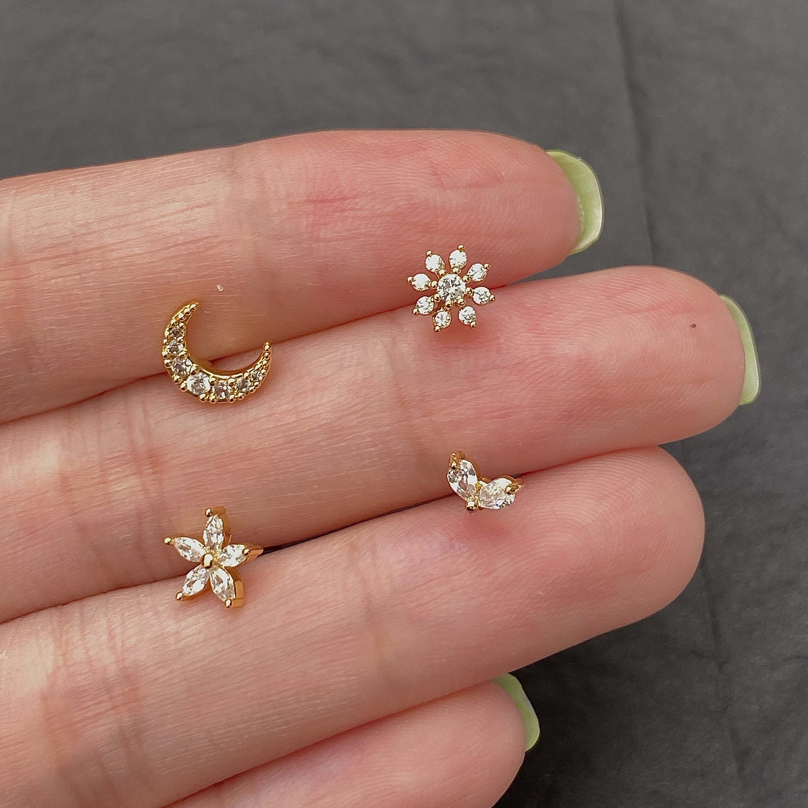 Gold Nose Stud 20G L Shape Nose Piercing Ring Stud Nose Etsy