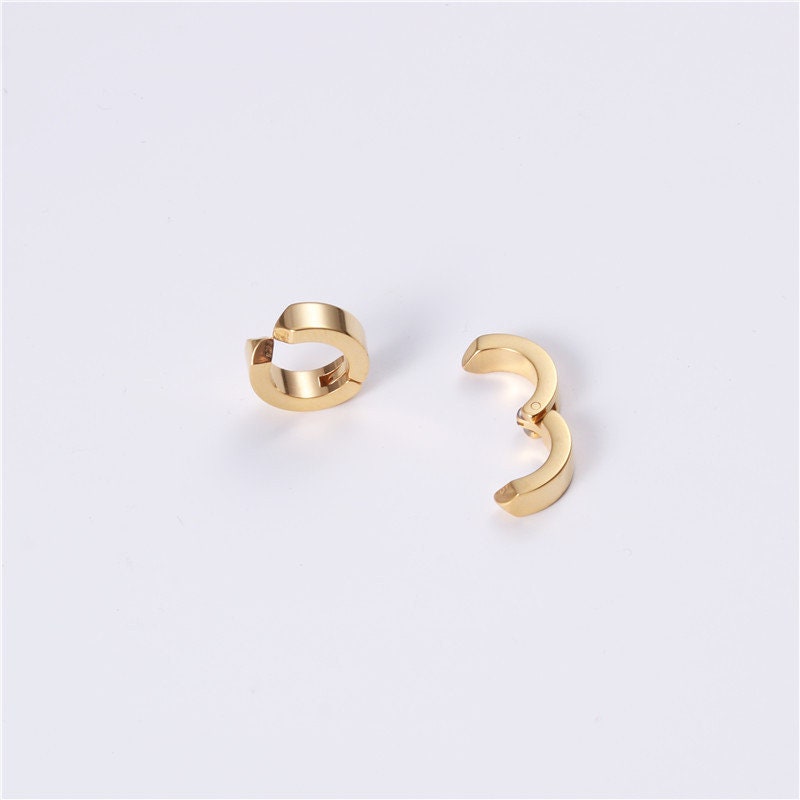 Clip on Earrings Non Pierced Earrings Tiny Gold Hoops Gold - Etsy