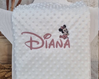 Personalisierte Babydecke mit Minnie Mouse