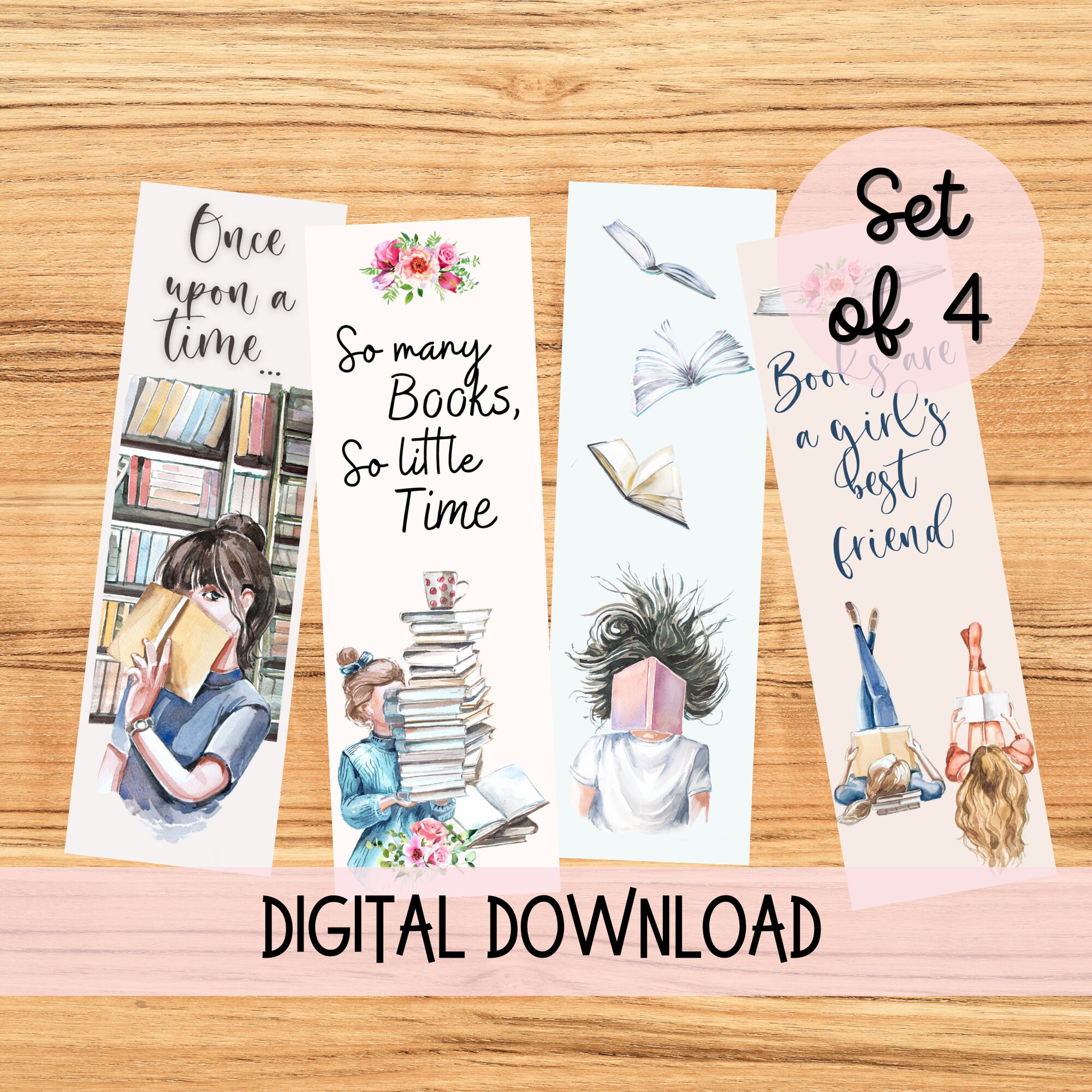 printable bookmarks bookmark set digital bookmarks cute etsy israel