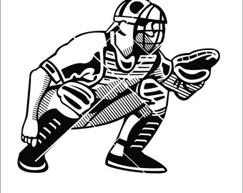 Download Baseball Catcher Svg Etsy