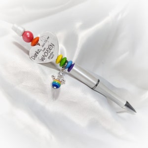 Ballpoint pen without name personalized educator with heart gift farewell trailer thank you day care center kindergarten attention