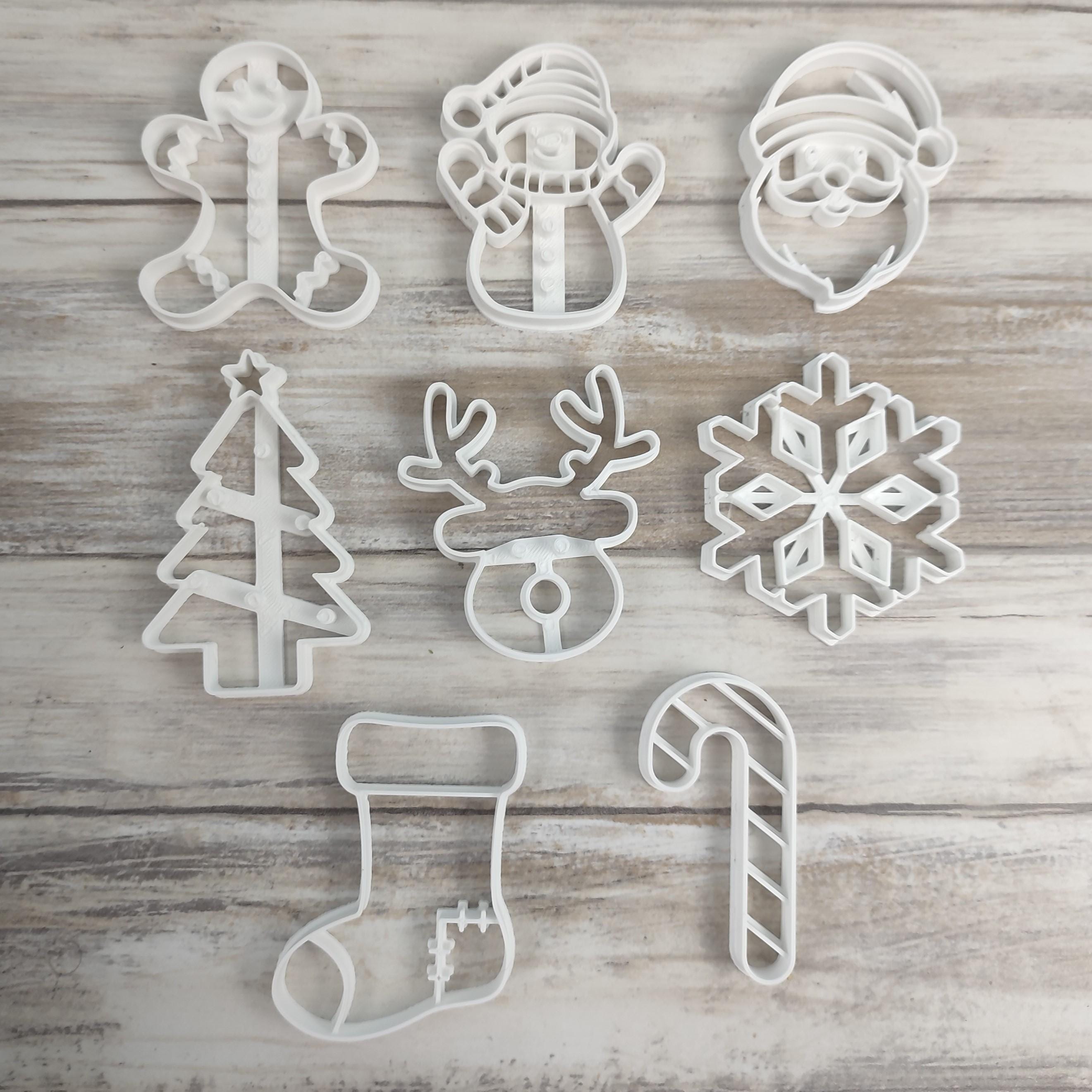 Lot de 25 Emporte Pièces - de Noël - Pâtisserie - Décoration - dans une Boîte Réutilisable Pratique