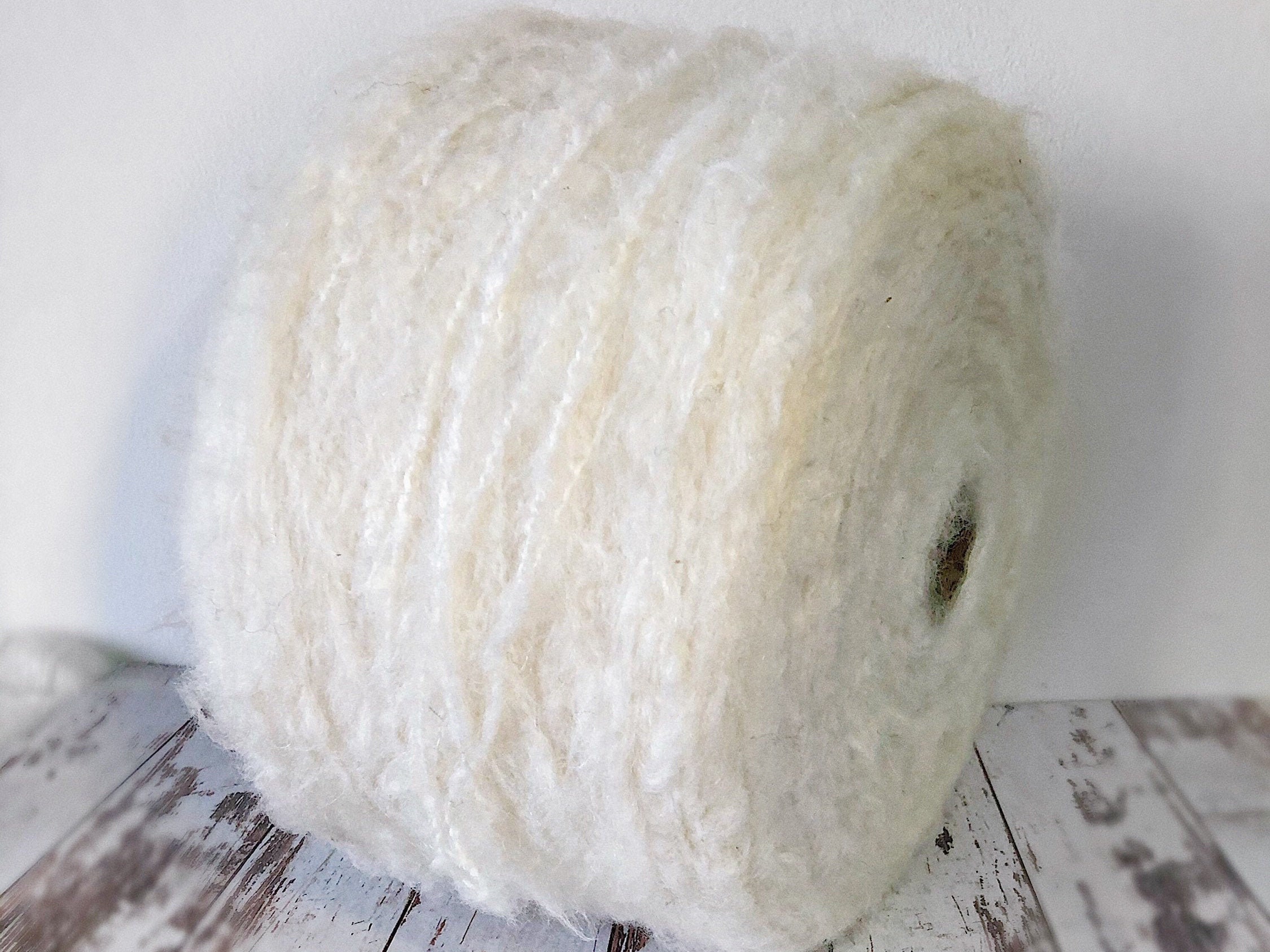 Soft mohair yarn with llama wool in lactic color from Italy Etsy