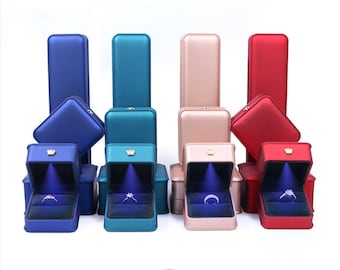 Sample LED light jewelry ring box,earring box,pendant box,bracelet box,bangle box