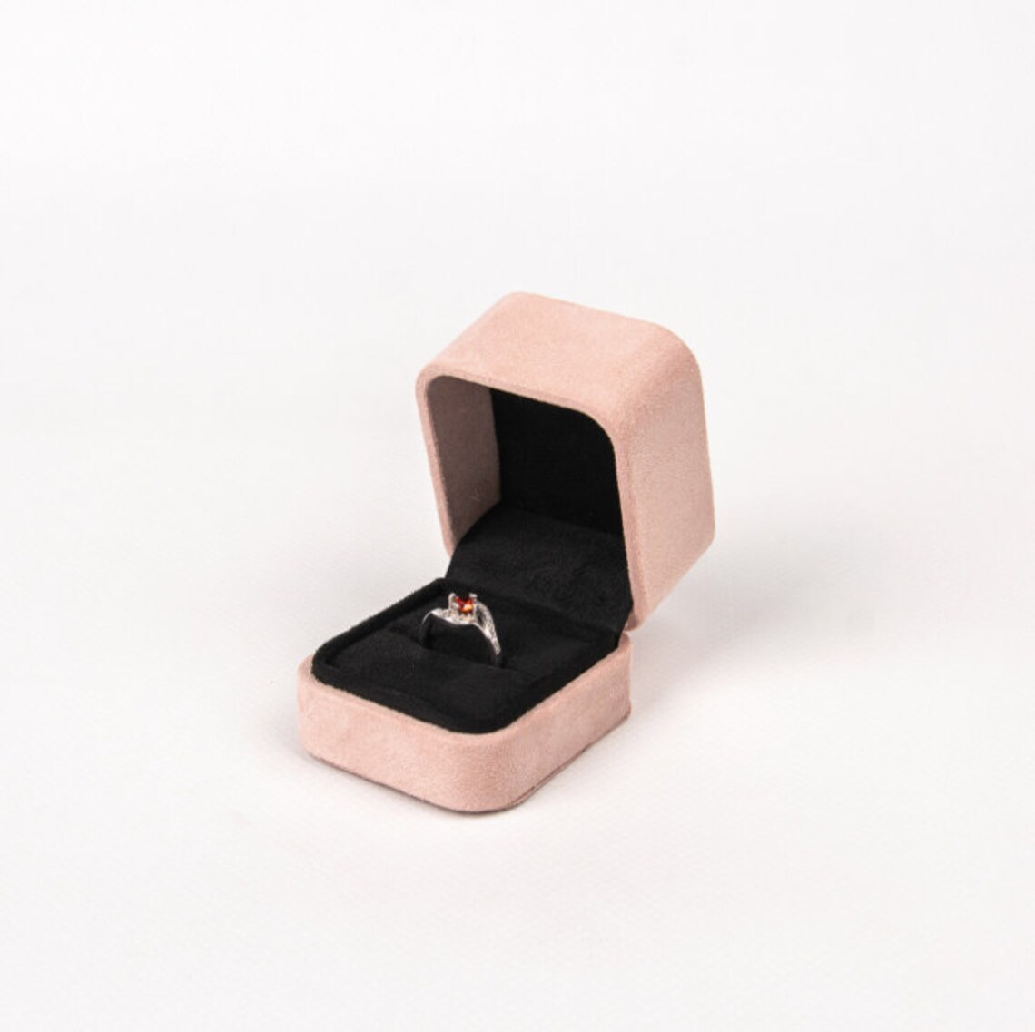 500pcs Custom Pink Suede Jewelry Boxes With Outer Box Jewelry Packaging ...