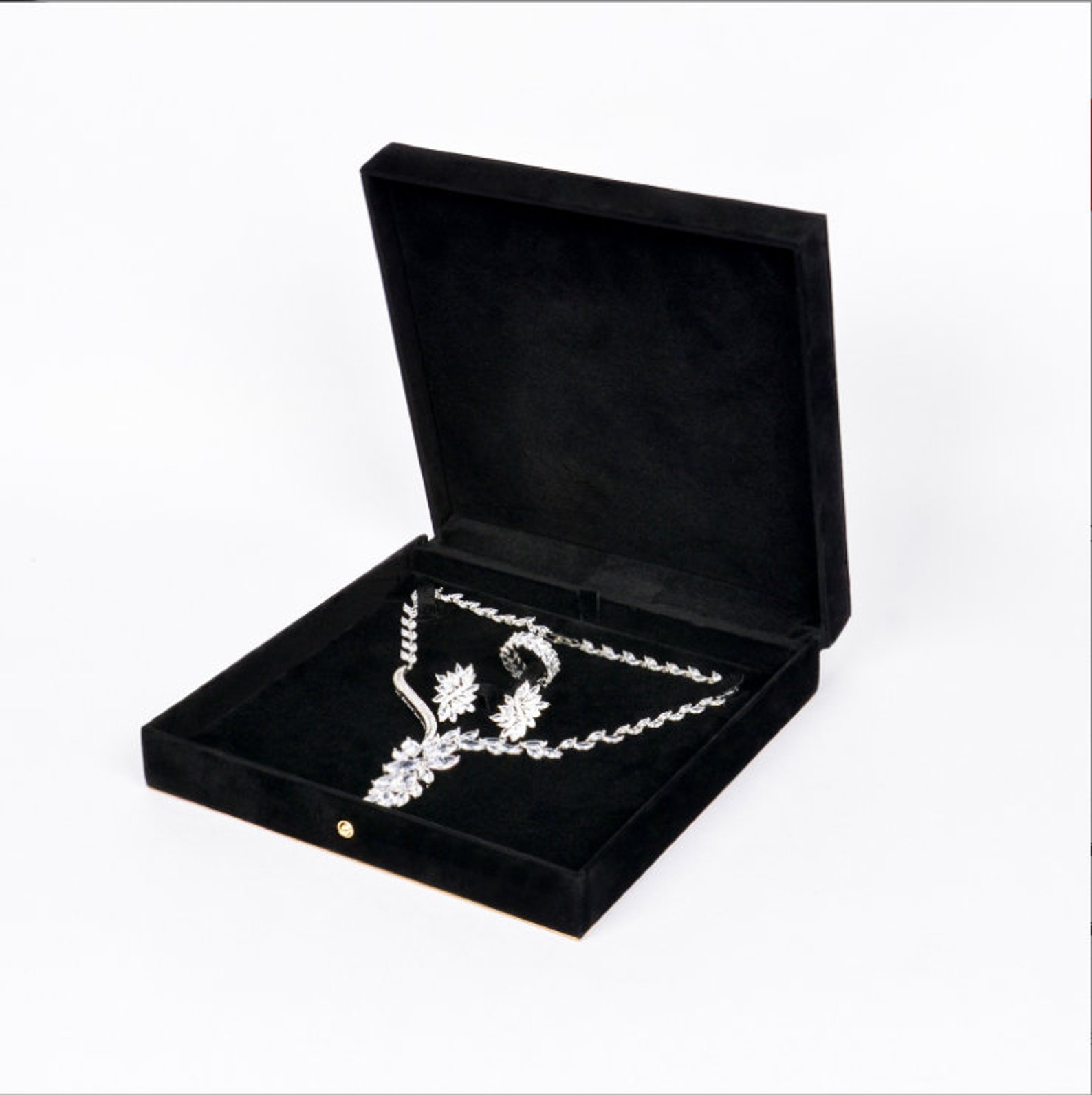 500pcs Custom Black Velvet Jewelry Box Wholesale Ring Earring Bracelet 