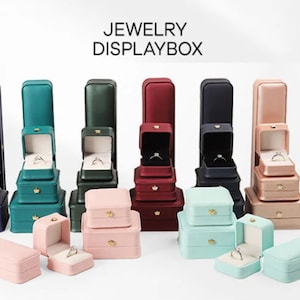 500 Custom PU Leather Jewelry Packing Box Brushed Crown Buckle Ring Bracelet Ear Stud Necklace Packing Box Jewelry Set Box