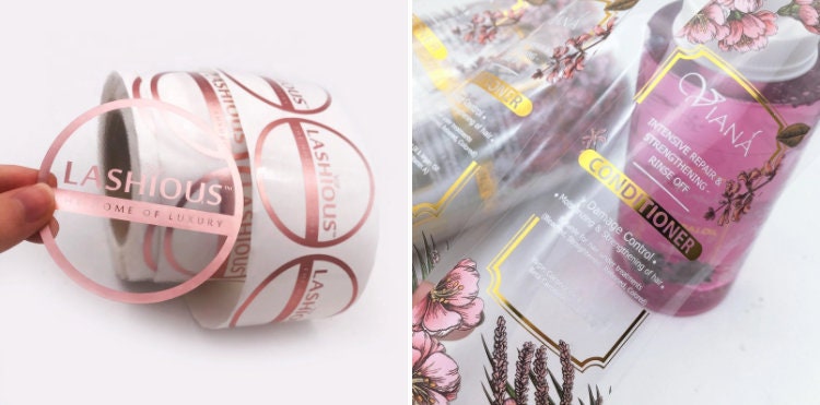 100 Custom Clear Stickers, Transparent Labels, Personalized Clear ...