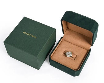 500 stücke Benutzerdefiniertes Logo Gedruckt Luxus Mikrofaser Ring Ohrring Armband Halskette Verpackung Schmuckschatulle