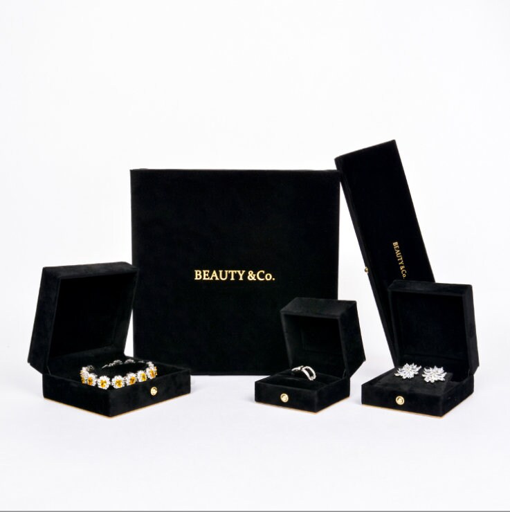 Sample Box Custom Dark Green Velvet Jewelry Box Wholesale Ring Etsy