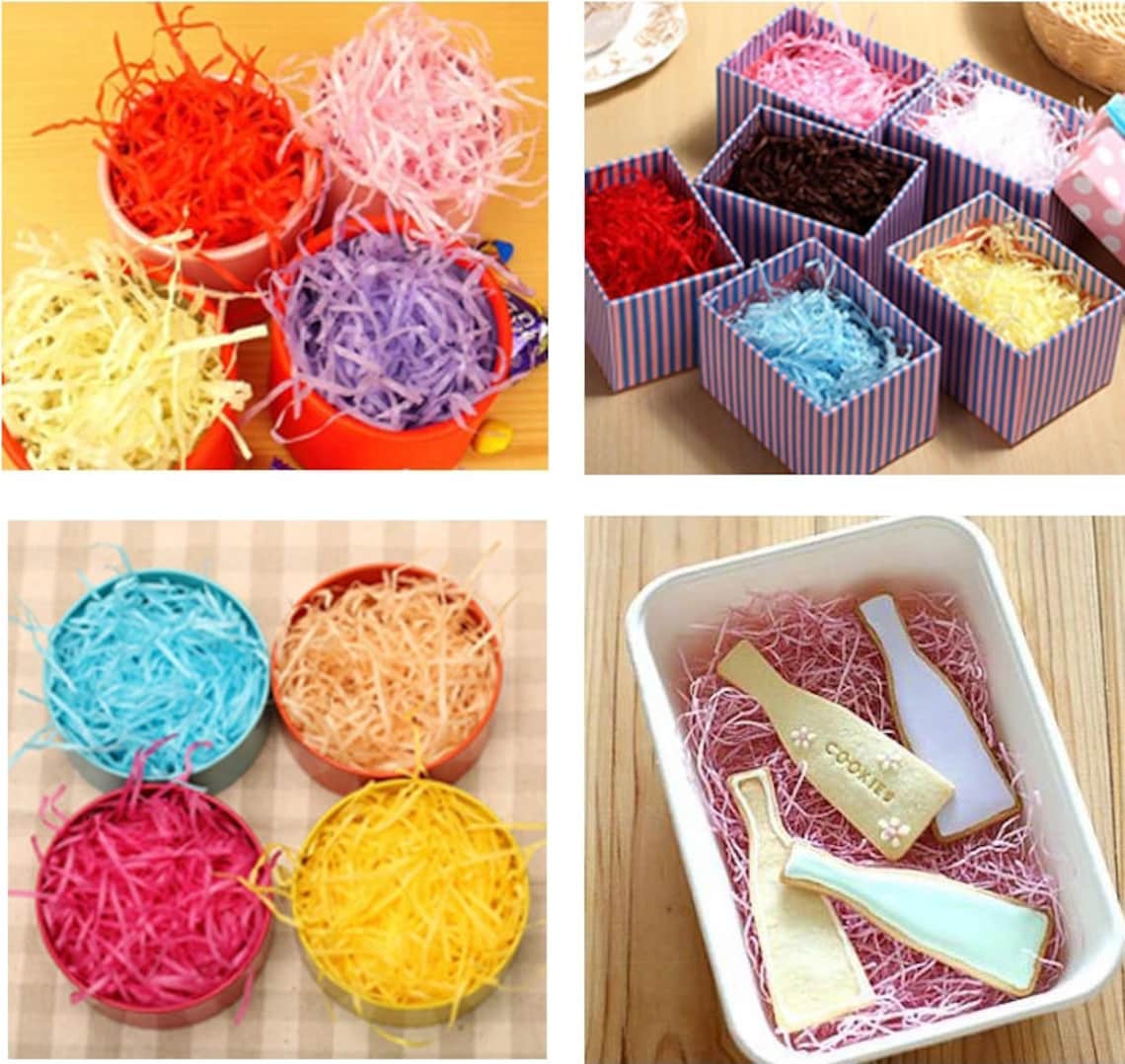 48 COLORS Shredded Tissue Paper Shred Gift Basket Hamper Box Etsy
