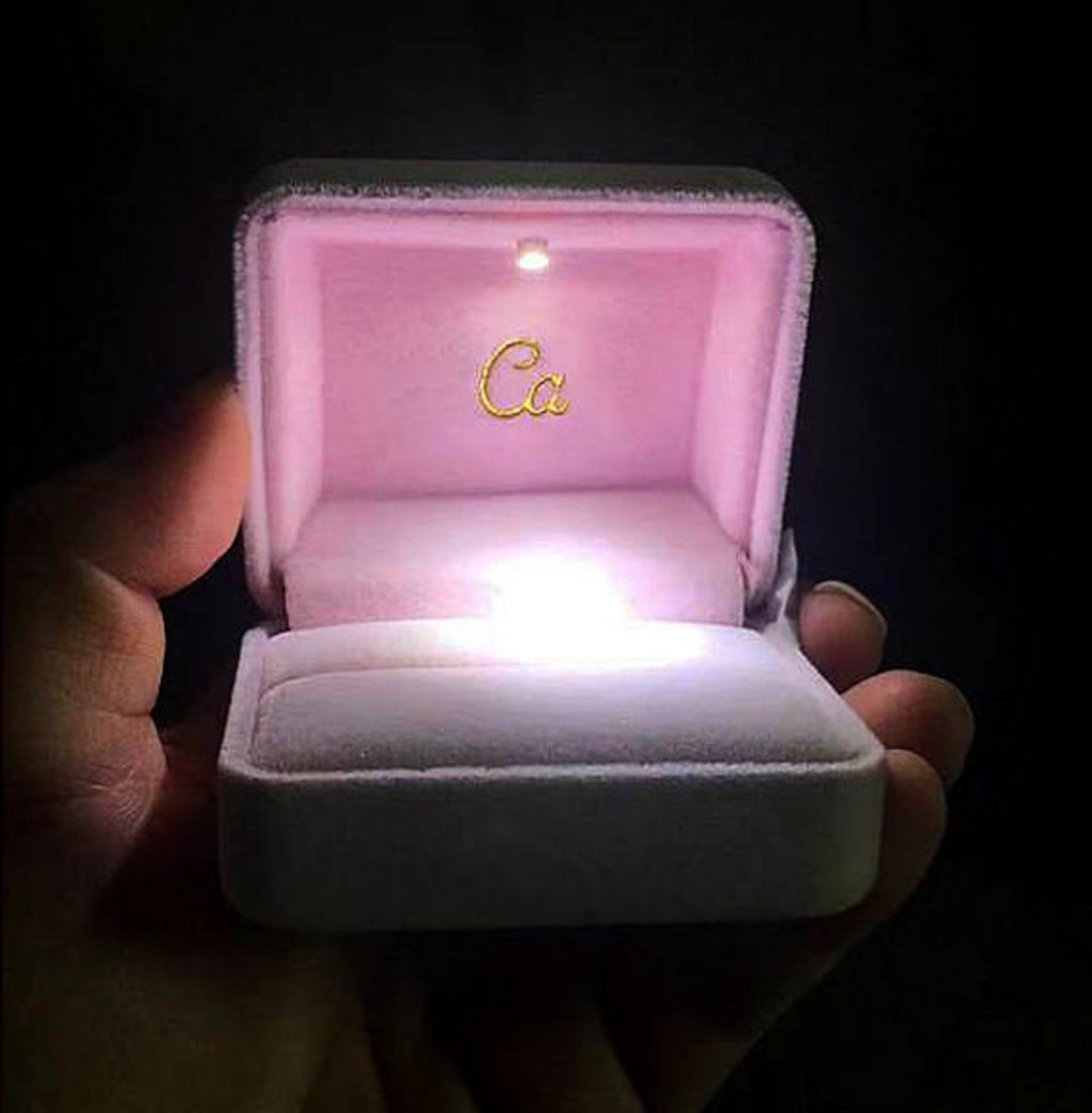 500 Custom Logo LED Coffin Round Cardboard White Double Hexagon Velvet ...