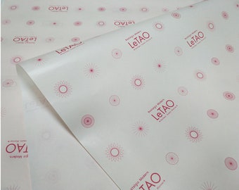 500 pcs Custom Printed Kraft Paper /Custom Wax Paper  - Your Logo - FREE Shipping