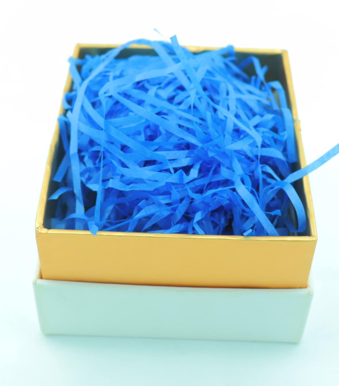 BLUE shredded tissue paper Shred Gift Basket Hamper Box Filler Etsy