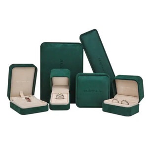 100 Custom Velvet Jewelry Boxes With Outer Box Jewelry Packaging Box  Luxury Bangle Bracelet Earring Necklace Ring