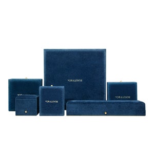 500 Custom Velvet Jewelry Box wholesale Ring Earring Bracelet Necklace Box Jewellery Packaging