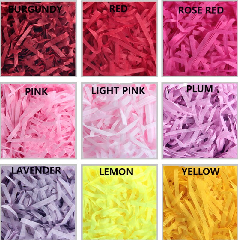 48 COLORS Shredded Tissue Paper Shred Gift Basket Hamper Box Etsy