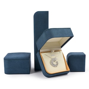 500pcs Custom Logo Printed Luxury Microfiber Ring Earring Bracelet Necklace Packaging Jewelry Box