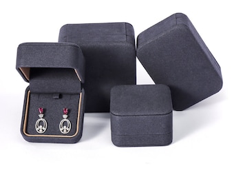500 Custom Logo Magnetic Jewelry Storage Box Bracelet Velvet Luxury Custom Jewelry Packaging Box  Ring Earring Bracelet Necklace