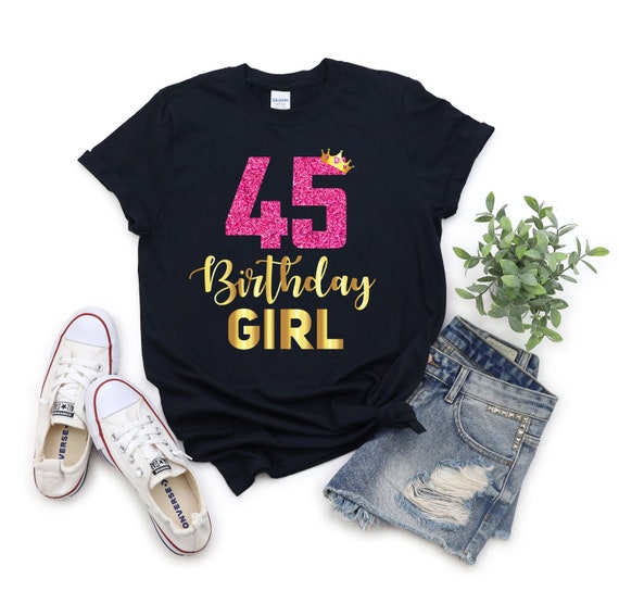 45th Birthday Tshirt Crown Gag Gift For Men Women Turning 45 45th Birthday Tshirt Crown Gag Gift For Men Women Turning 45