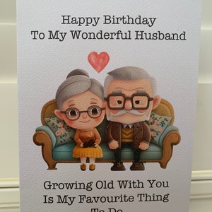 Happy birthday card, Husband birthday card, anniversary card, cute, love, romantic, mens birthday, hubby, cards for him