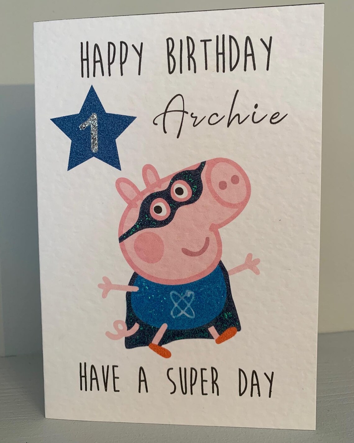 Personalised Peppa Pig Birthday card George Pig Birthday | Etsy