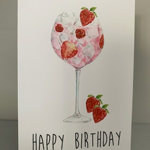 Cocktail Birthday Cards, Birthday Cards, Alcohol Birthday cards