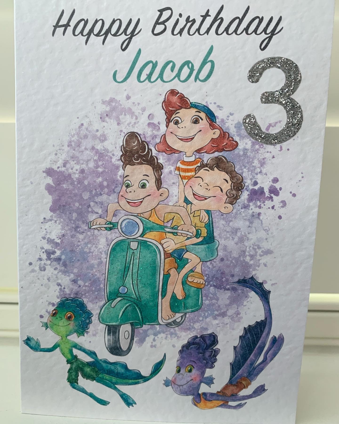 Personalised Luca Birthday Card, Fish, Sea Monsters, Boys Birthday, Girls  Birthday, Son, Daughter, Any Age. -  Australia
