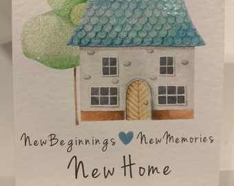 New home card, personalised new home, moving house, new adventures, new beginnings