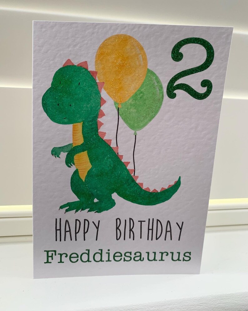 Personalised Dinosaur Birthday Card Dinosaur Card Boys Etsy UK