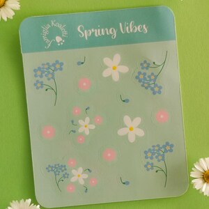 Adesivi in foglio tema fiori, adesivi per agenda, journaling, scrapbooking