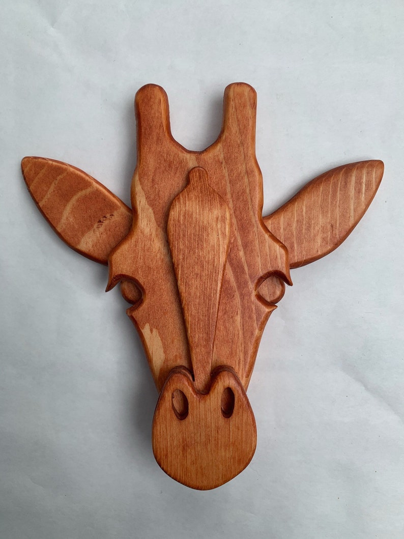 Download Giraffe Animal Bust Layered Wood / Wooden Animal Bust/ | Etsy