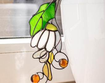 Gebrandschilderd glas pot decoratie cadeau voor vrouwen, tuinterras thuis plantenaccessoires, unieke glaskunst, plantenbak decor