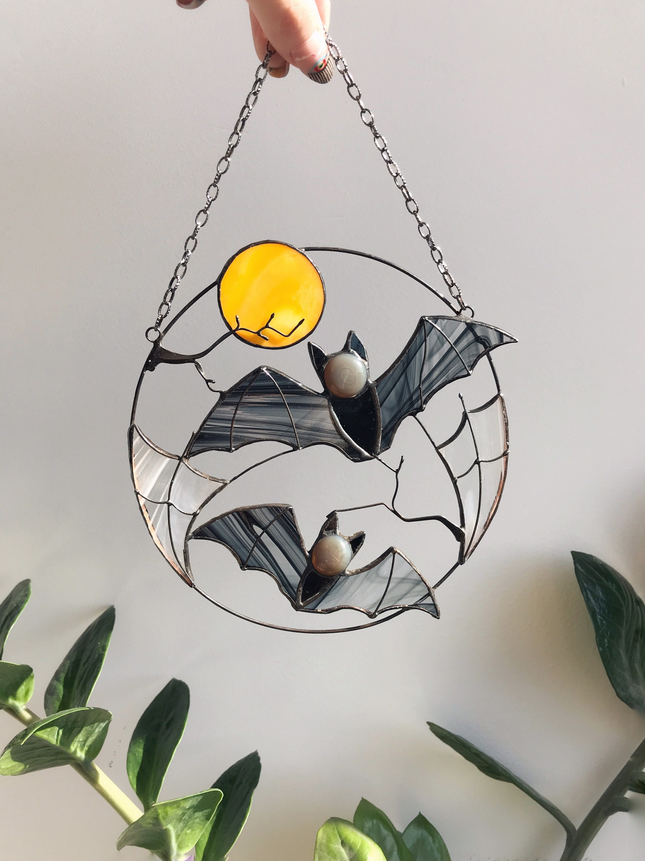 Spooky Bat Suncatcher Ornament