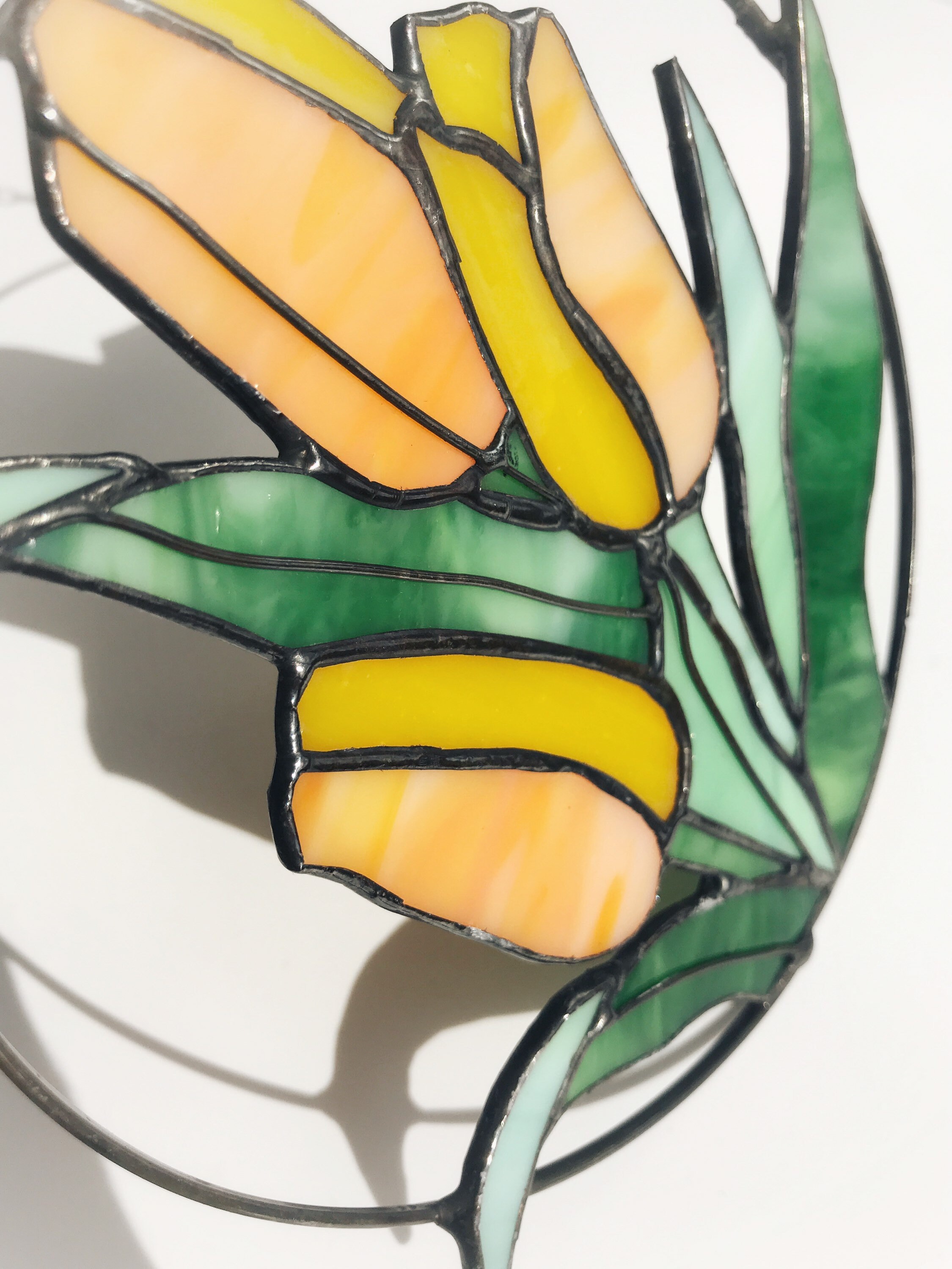 Tulip Stained Glass Pattern • Tulip Flower Suncatcher Pattern – OzGlassArt  Patterns