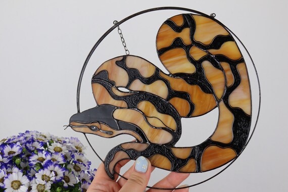 Suncatcher Python. Animal Snake Home House Pendant. Wall 