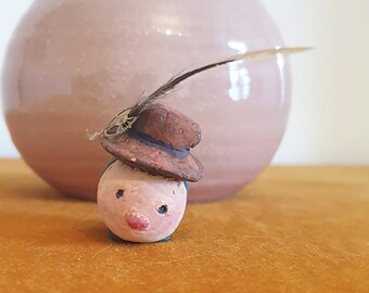 Steampunk Hatter Clay Figure - Decoration - cute miniature