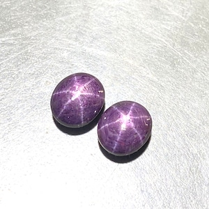 Star Ruby Pair Natural Ruby Star Cabochon Top Grade Quality 8x7x5 MM Handmade Star Ruby Oval Shape For Multi Jewelry Uses Loose Gemstone
