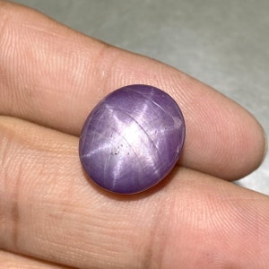 Cabochon di rubino stellato/Pietra da usare come pendente/Rubino stellato ovale liscio/Pietra preziosa di rubino sfusa/Rubino stellato fatto a mano/Rubino stellato sfuso per gioielli