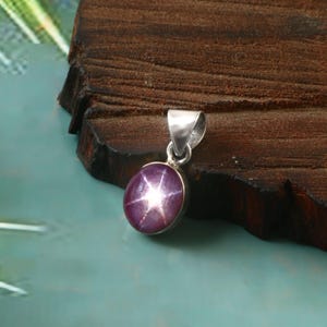 Natural Star Ruby Pendant, 925 Sterling Silver, Ruby Star Pendant, Ruby Star Pendant, Star Ruby Silver Pendant, valentine