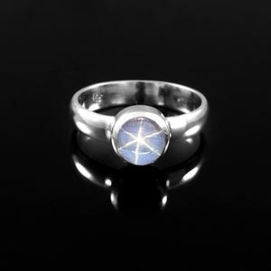 Natural Star Sapphire Ring / Star Sapphire Ring / Star Sapphire Silver Ring / Gemstone Silver Ring / 925 Sterling Silver Ring /