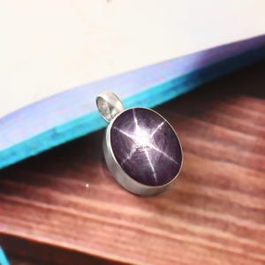 Natural Star Ruby Pendant, 925 Sterling Silver, Ruby Star Pendant, Ruby Star Pendant, Star Ruby Silver Pendant, valentine