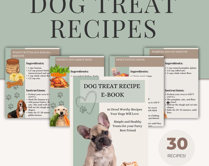 Homemade Dog Treat Recipe E-Book, PDF Download