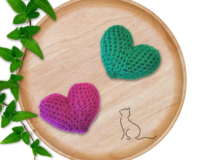 Crinkle Heart Cat Toys