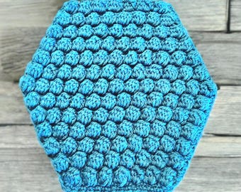 Trivet / Hot Pad / Pot Holder / Handmade / Cotton / Colorful / Textured / Crochet