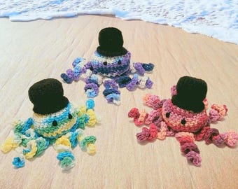 Handmade Crochet Octopus Toy for Cats